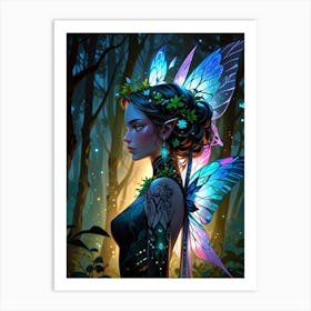 Fairy Girl In The Forest 1 Art Print