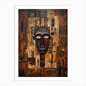 Soulful Safari: Reveling in African Masked Wonders Art Print