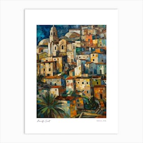 Amalfi Coast, Salerno Italy Monet Style 3 Art Print