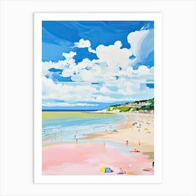 Filey Beach, North Yorkshire, Matisse And Rousseau Style 2 Art Print