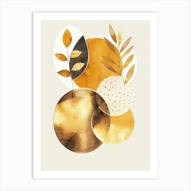 Golden Leaves Canvas Print 5 Art Print