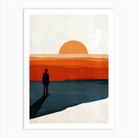 Sunset, Minimalism 6 Art Print