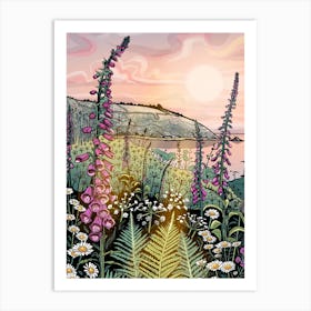 Summer Wildflowers Coastal Art Print