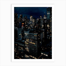 New York City At Night Art Print