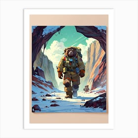 Bear In The Snow Art Print