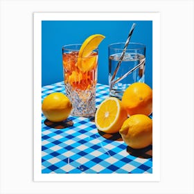 Lemons Photographic Retro Still Life 2 Art Print