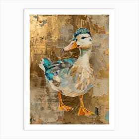 Ducklin Gold Effect Collage 3 Art Print