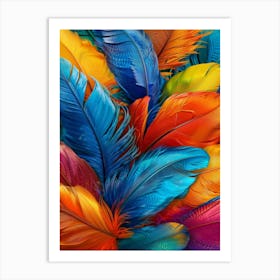 Colorful Feathers 12 Art Print