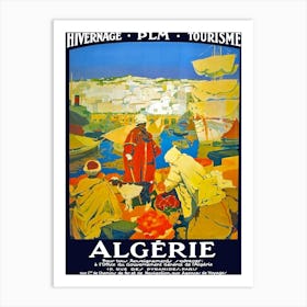 Tourism In Algeria, Vintage Travel Poster Art Print