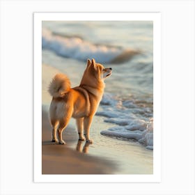 Shiba Inu. Generated AI. Art Print 11 Affiche