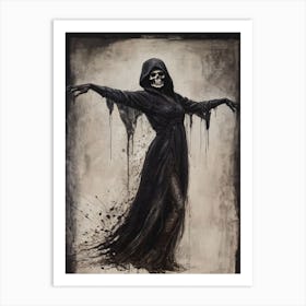 Dance With Death Skeleton Painting (75) Art Print