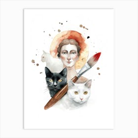 Cat Painting Poster