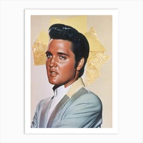 Elvis Presley Retro Collage Movies Art Print