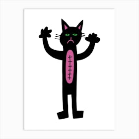 Kids Art Black Cat 2 Art Print