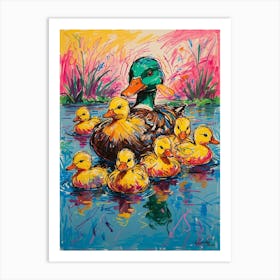 Duck Family 1 Art Print