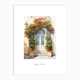 Haifa, Israel   Mediterranean Doors Watercolour Painting 2 Poster Art Print