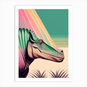 Anchisaurus Pastel Dinosaur Art Print