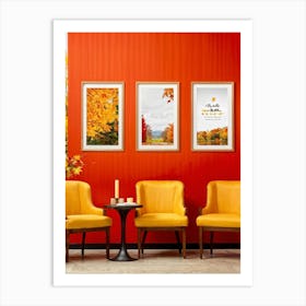 A Seamless Presentation Of Signs Set In An Abbot Point Style Reception Design With Warm Autumn Colo (2) Art Print