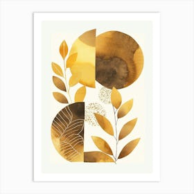 Gold Leaf Print 15 Art Print