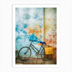 Basket On The Bicycle Art Print