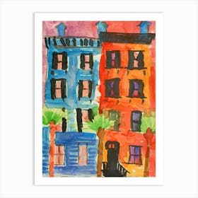 Charleston Houses Art Print