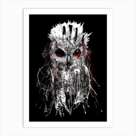 Owl Bw Art Print