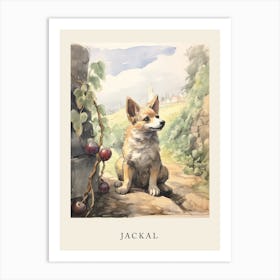 Beatrix Potter Inspired  Animal Watercolour Jackal 3 Art Print