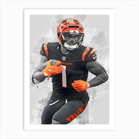 Ja Marr Chase Cincinnati Bengals Art Print