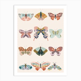 Moths Art Print