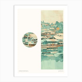 Hiroshima Japan 4 Cut Out Travel Poster Art Print