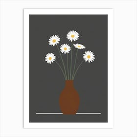 Daisies In A Vase 2 Art Print