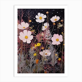 Cosmos 1 Flower Painting Art Print