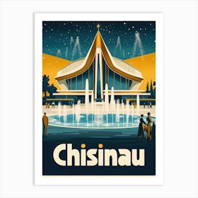 Aihrgdesign A Retro Travel Poster For Chisinau 3 Art Print