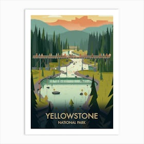 Yellowstone National Park Vintage Travel Poster 4 Art Print