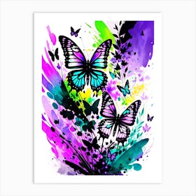 Butterfly Watercolor Painting Art Print