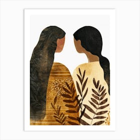 Two Women Canvas Print Art Print