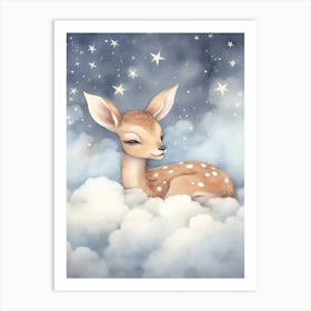 Sleeping Baby Deer 3 Art Print