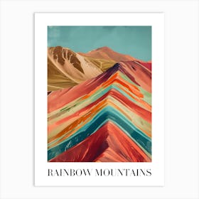 Rainbow Mountains Peru 1 Art Print