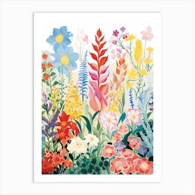 Monets Garden Usa Modern Illustration 2 Art Print