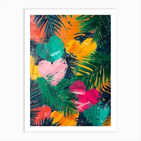 Heart Brushstrokes 3 Art Print