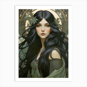 Art Nouveau Girl 12 30x40in 9000x12000px 18 Art Print