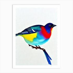 Cowbird Watercolour Bird Art Print