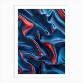 Blue And Red Silk Background Art Print