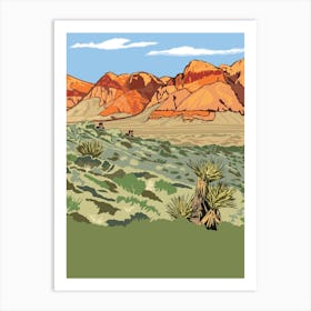 Nevada Travel Poster Landscape Art Print