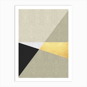 Golden geometric stroke 6 Art Print