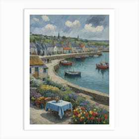 St Ives Harbour Dockside Tranquility Art Print