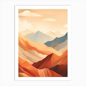 Abstract Mountain Landscape 3 Art Print