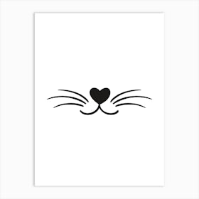 Heart Shaped Cat Nose Poster