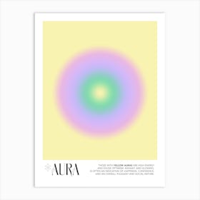 Aura Yellow Art Print
