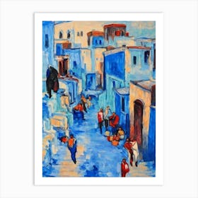 Port Of Fes Morocco Abstract Block harbour Art Print